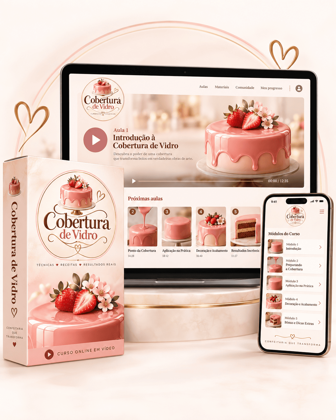 Mockup do curso Coberturas de Vidro
